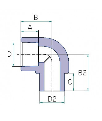 На фото Hi-Therm PP-R socket-spigot elbow 90°